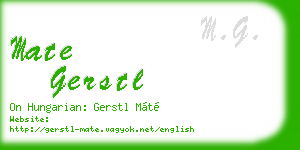 mate gerstl business card